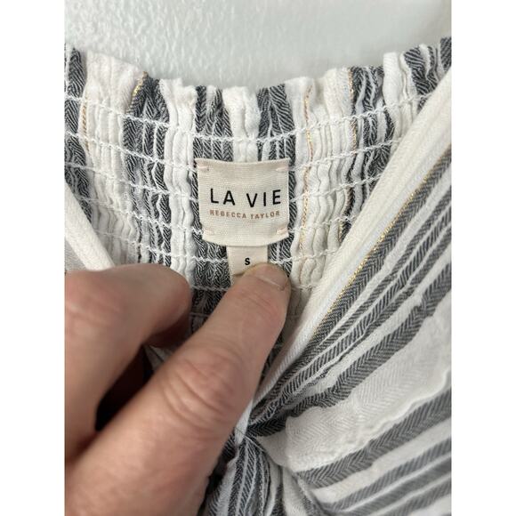 Rebecca Taylor La Vie Taylor Tank Top Tunic Tie Front Ruffle Romantic Babydoll S - Picture 6 of 11